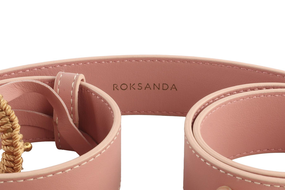 ROKSANDA PINK LEATHER WAIST BELT SMALL
