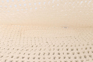 PRADA WHITE RAFFIA TOTE BAG