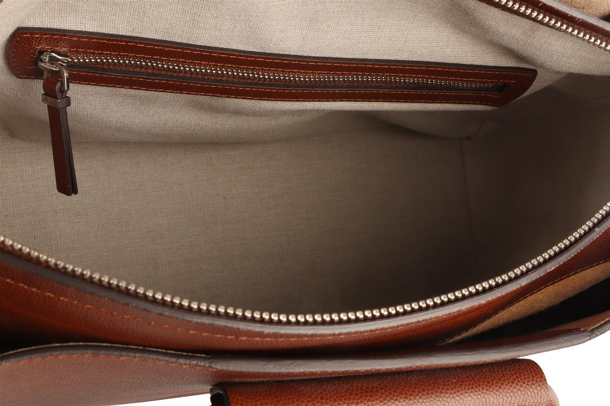 THE ROW BROWN CLASSIC 5 LEATHER TOTE BAG