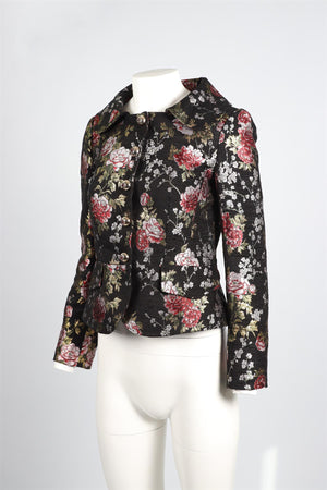 DOLCE & GABBANA BLACK BROCADE JACKET IT 40 UK 8