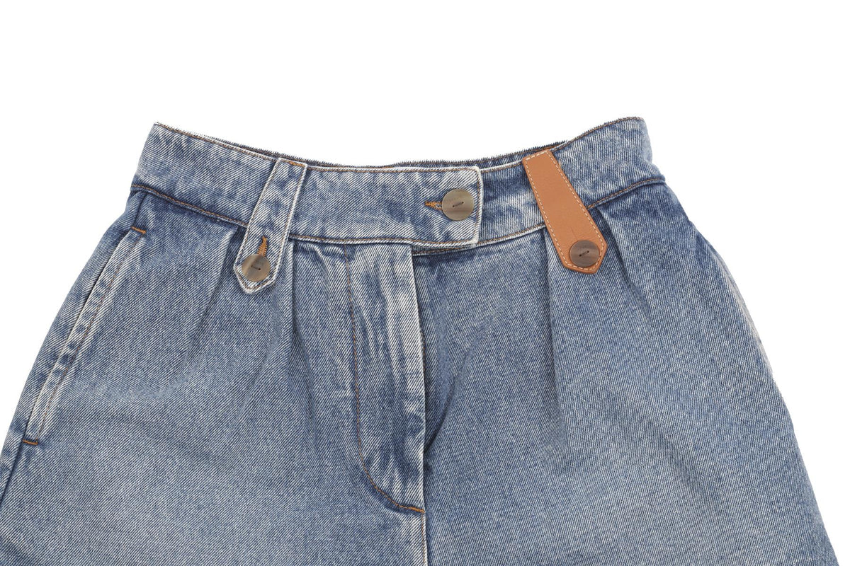 LOEWE BLUE DENIM SHORTS FR 34 UK 6