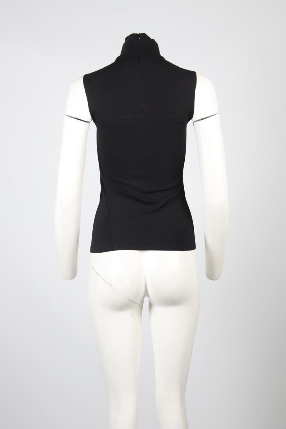 DONNA KAREN WOOL BLEND TURTLENECK TOP SMALL