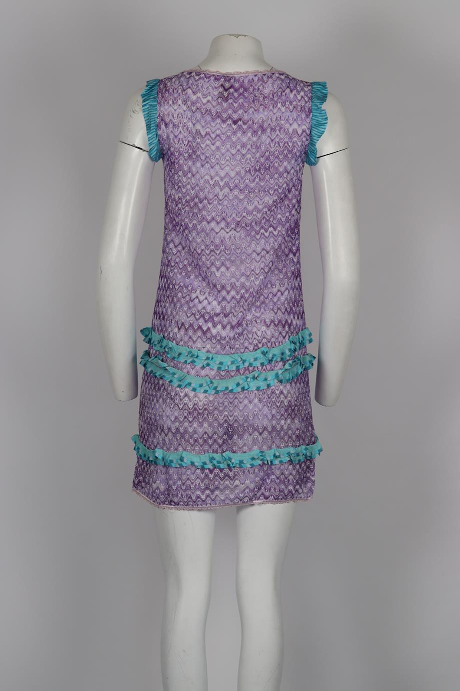 MISSONI MARE CROCHET KNIT MINI DRESS IT 40 UK 8