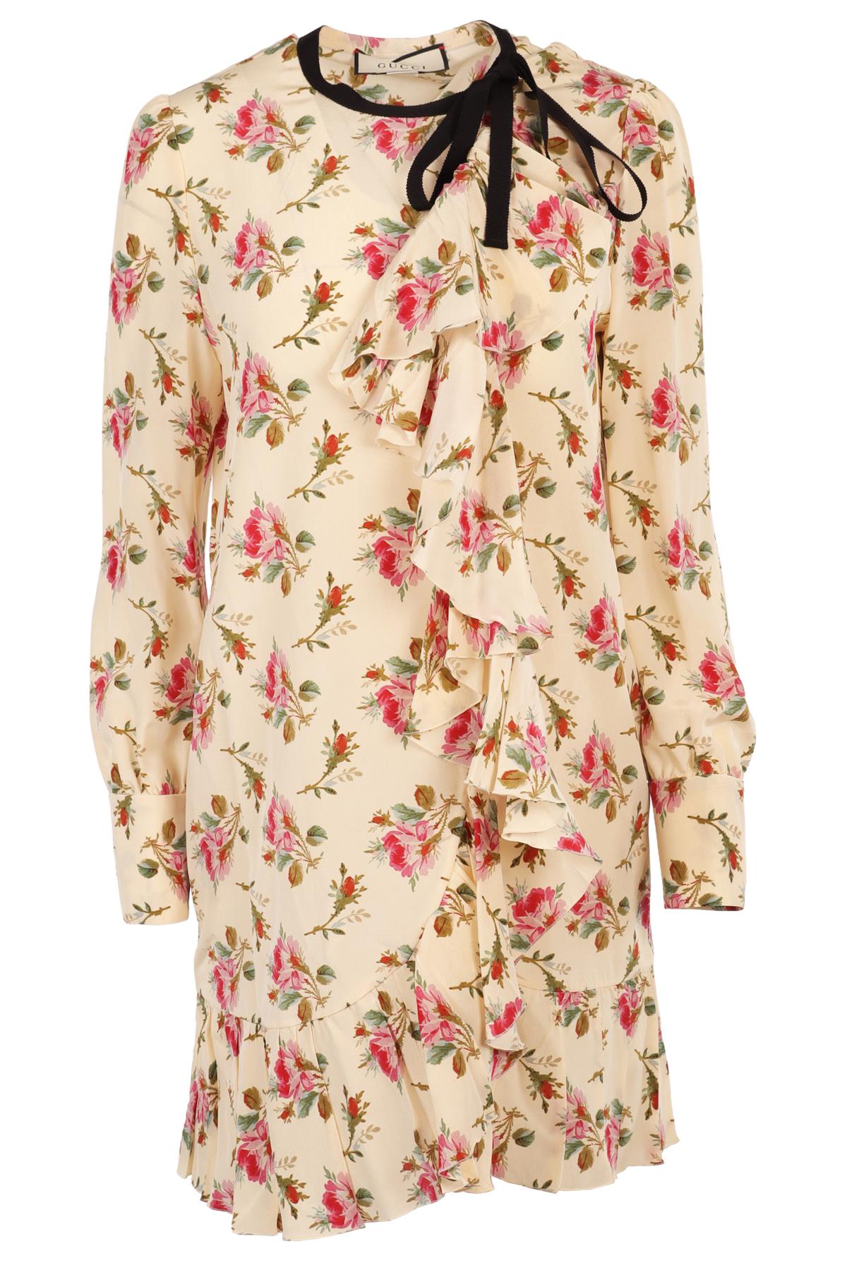 GUCCI CREAM SILK MINI DRESS IT 42 UK 10