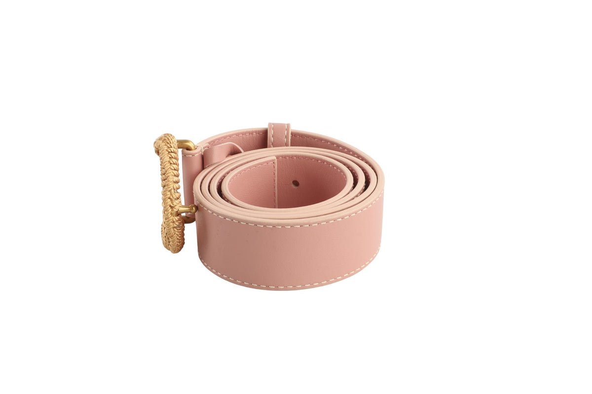 ROKSANDA PINK LEATHER WAIST BELT SMALL