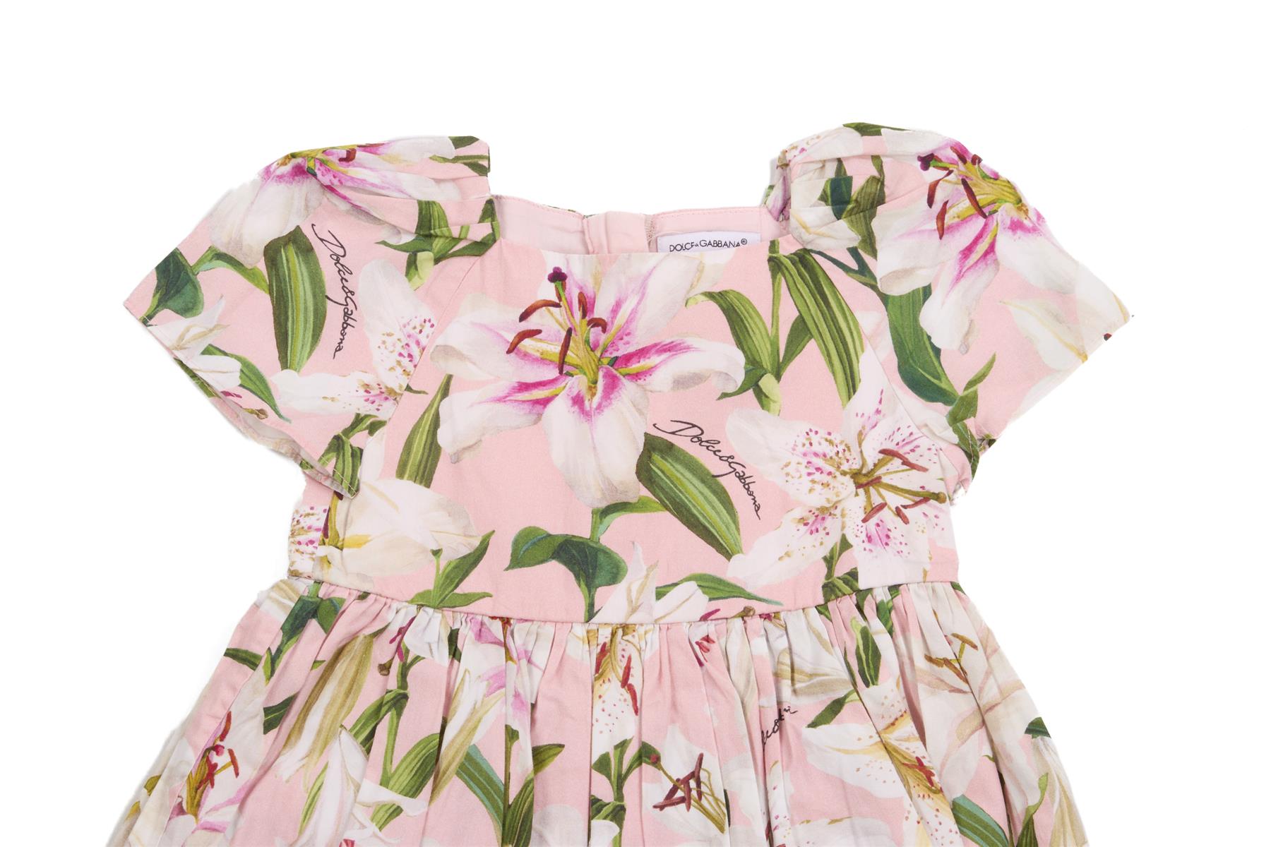 DOLCE & GABBANA PINK BABY GIRLS DRESS 9-12 MONTHS