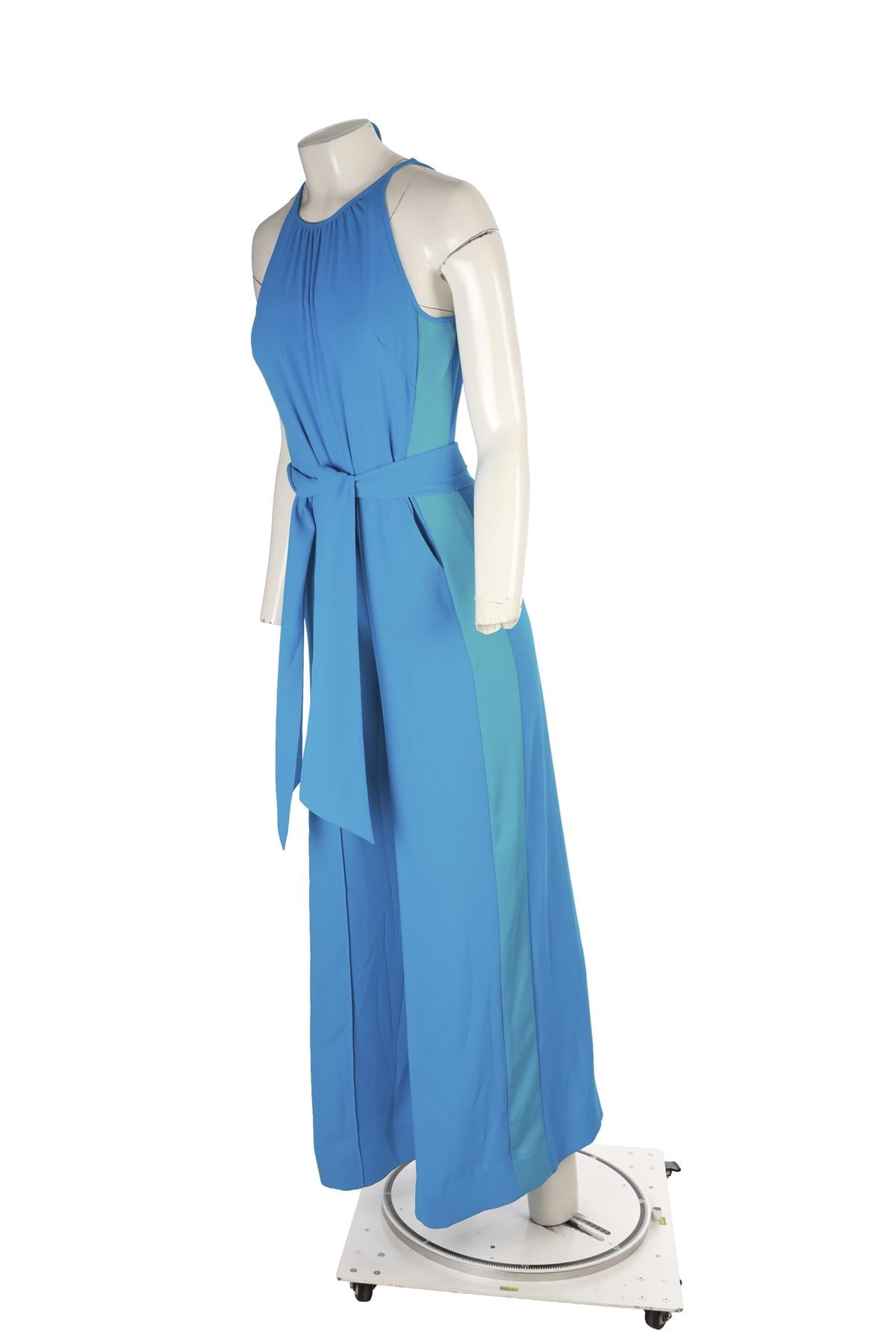 BLUE CREPE MAXI DRESS