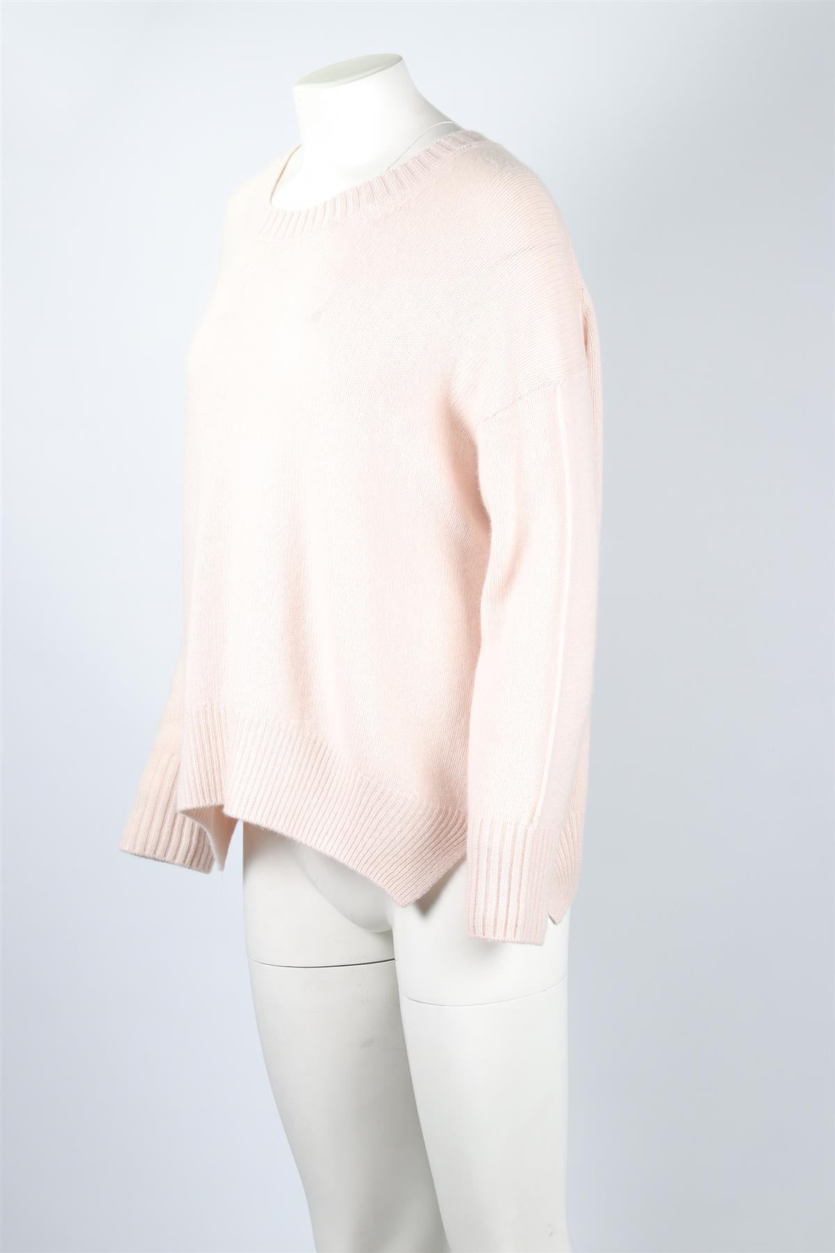 ALLUDE PINK CASHMERE SWEATER LARGE