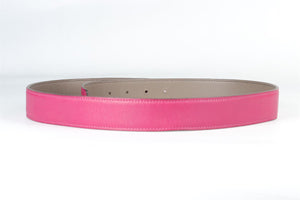 HERMÈS PURPLE AND GREY 2011 32 MM LEATHER BELT STRAP