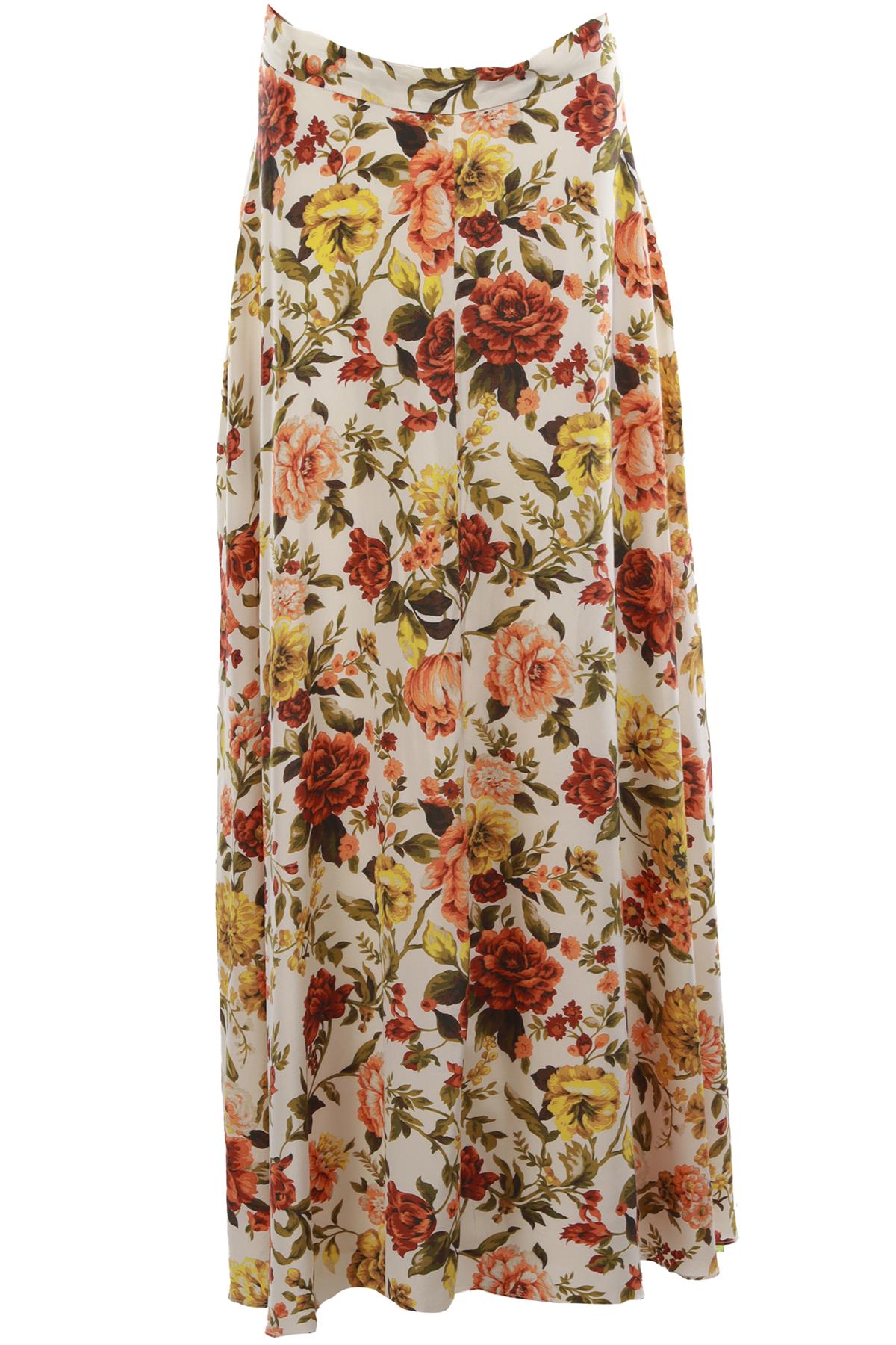 ZIMMERMANN MULTI SILK MAXI SKIRT AU 2 UK 12