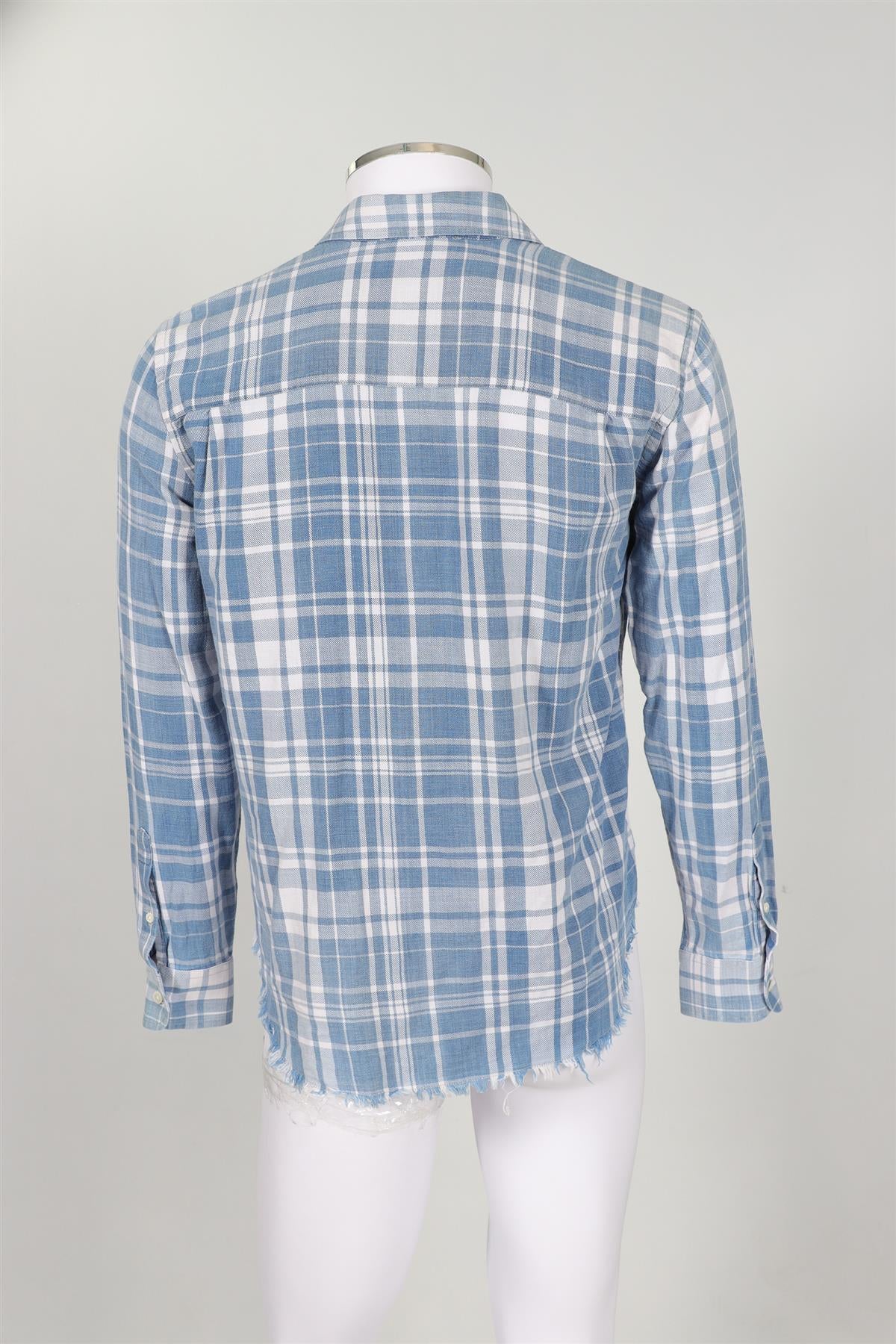 FRAME BLUE MEN'S COTTON SHIRT X-SMALL