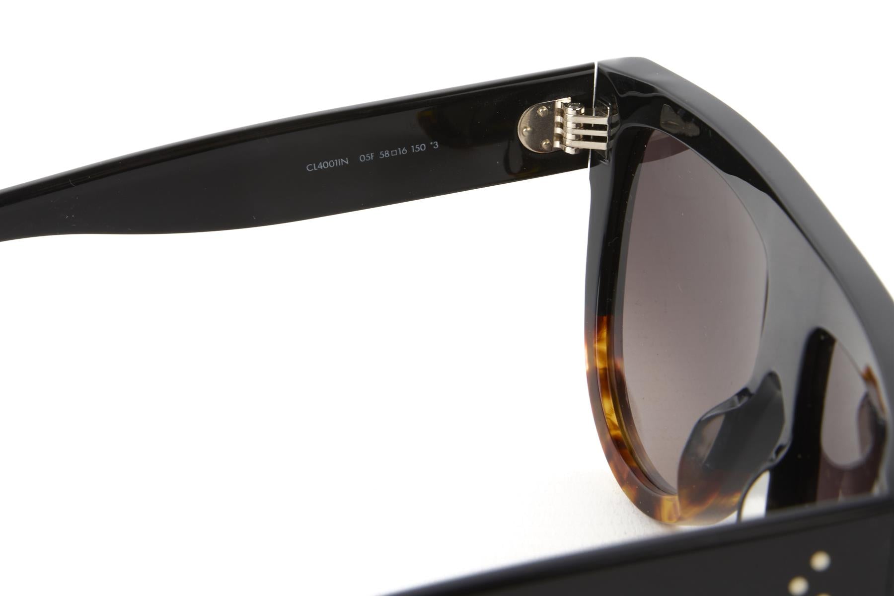 CELINE BLACK D FRAME ACETATE SUNGLASSES