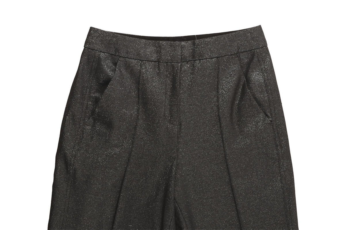 ME + EM GREY WOVEN STRAIGHT LEG PANTS UK 6