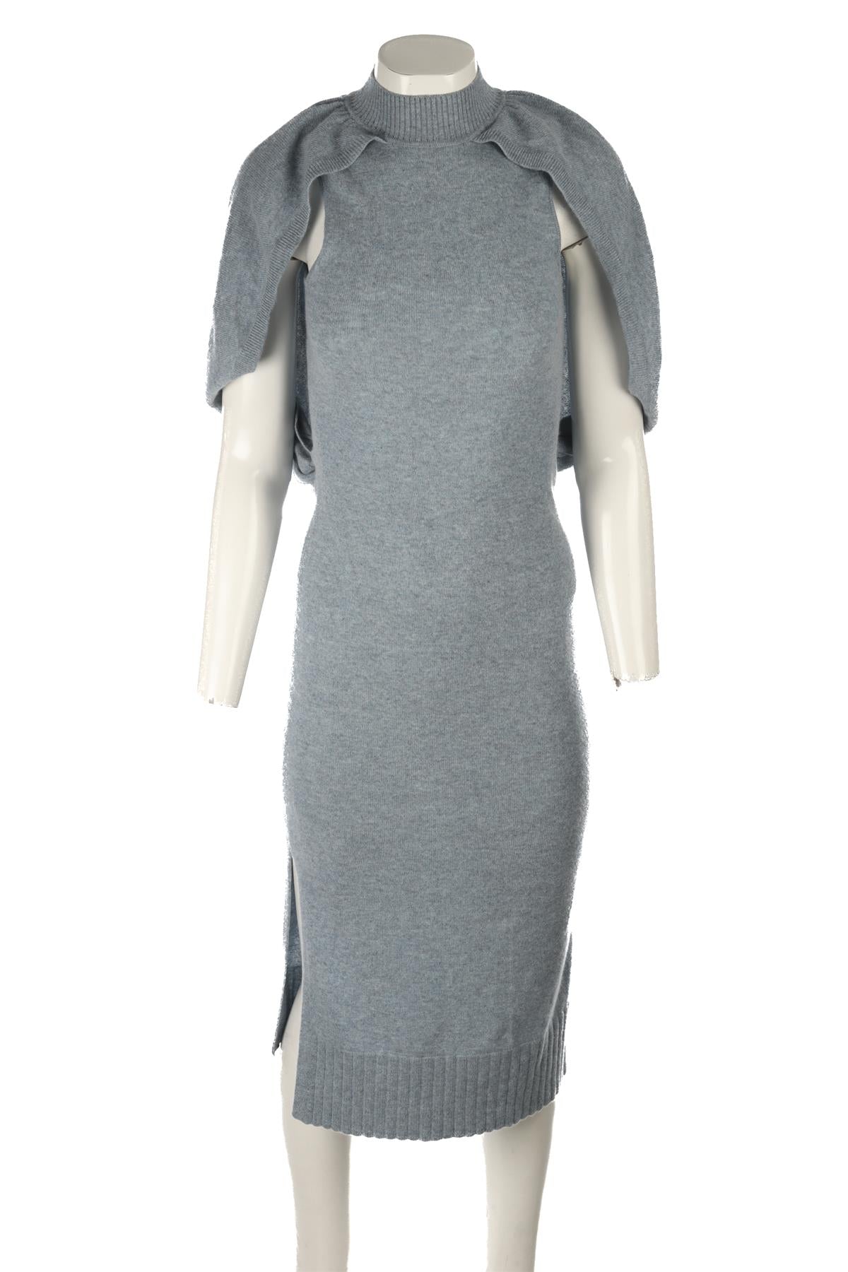 JONATHAN SIMKHAI BLUE CASHMERE MAXI DRESS XSMALL