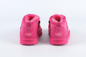 UGGS PINK GIRLS SUEDE ANKLE BOOTS EU 26.5 UK 8 US 9