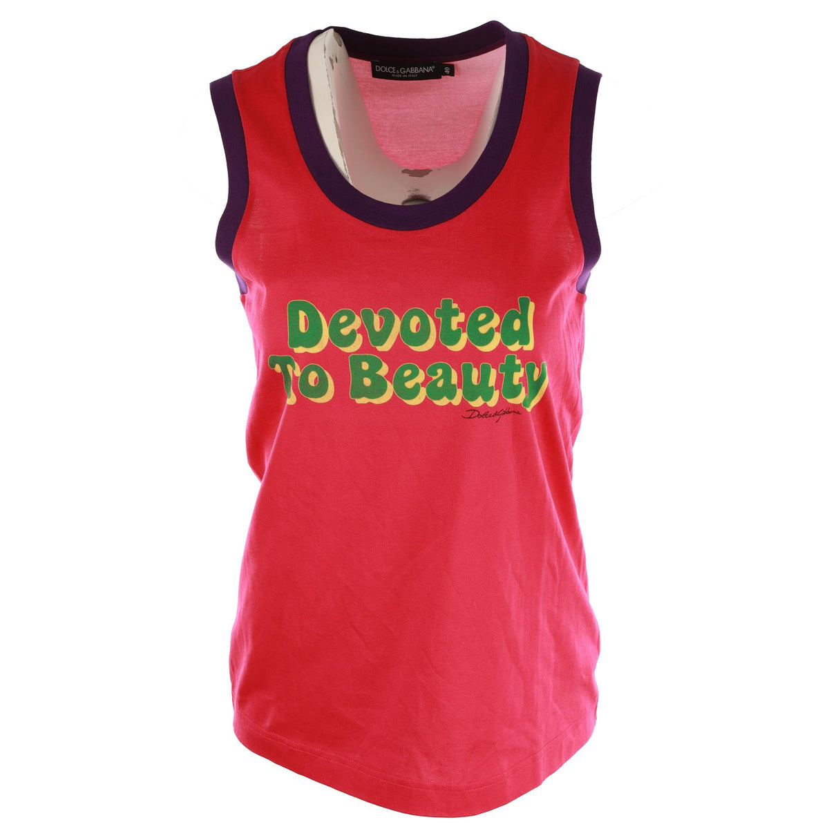 DOLCE & GABBANA PINK COTTON TOP IT 40 UK 8