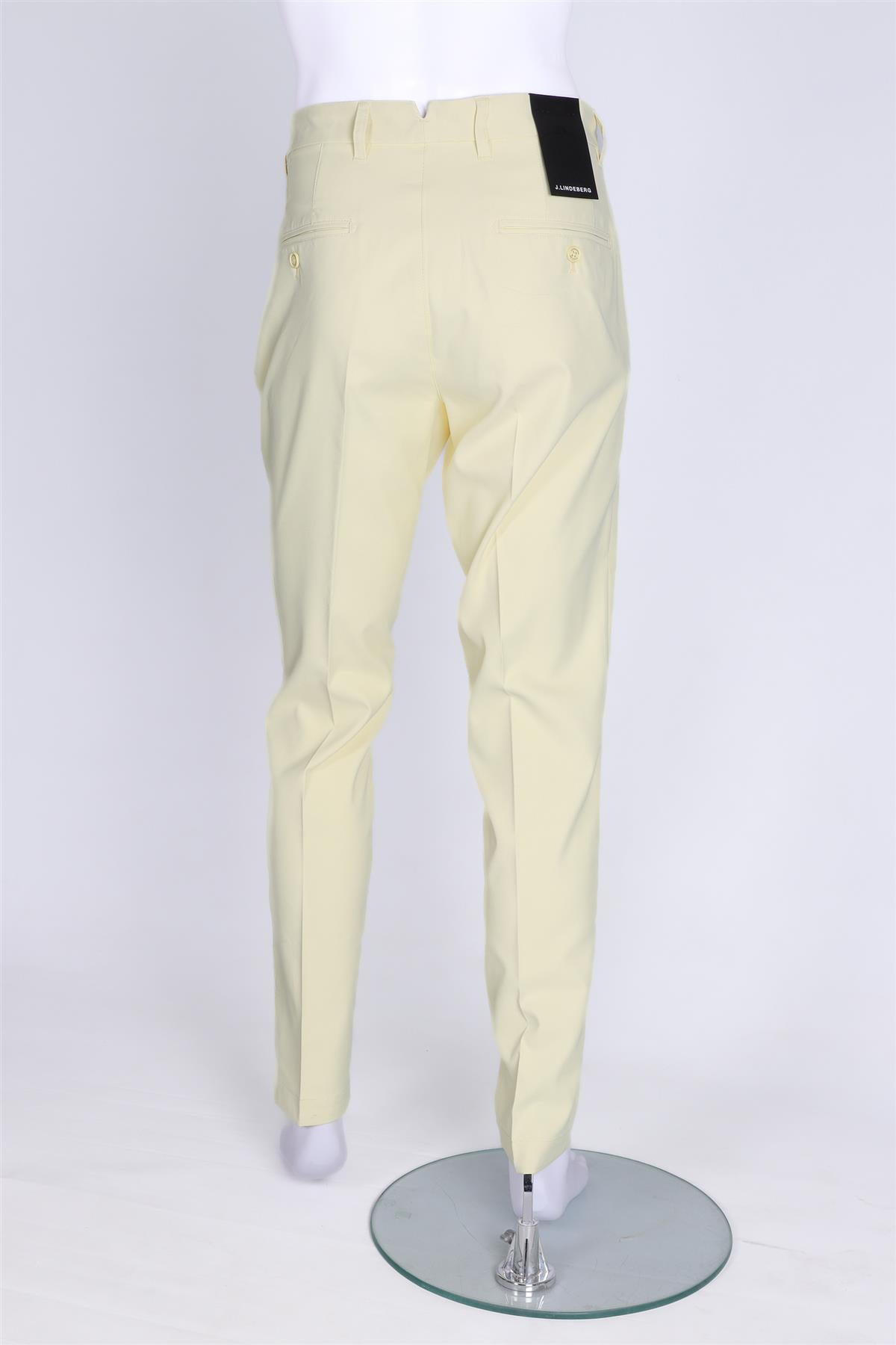 J LINDBERG YELLOW MEN'S JERSEY STRAIGHT LEG PANTS