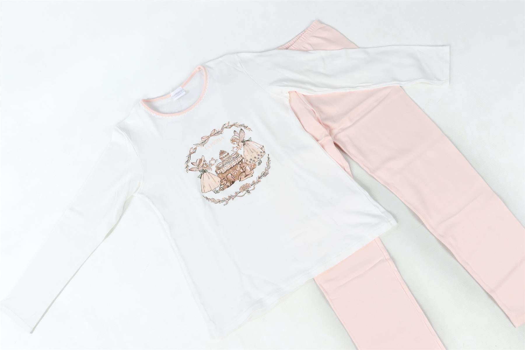 LA PERLA PINK KIDS GIRLS PYJAMA SET 12 YEARS