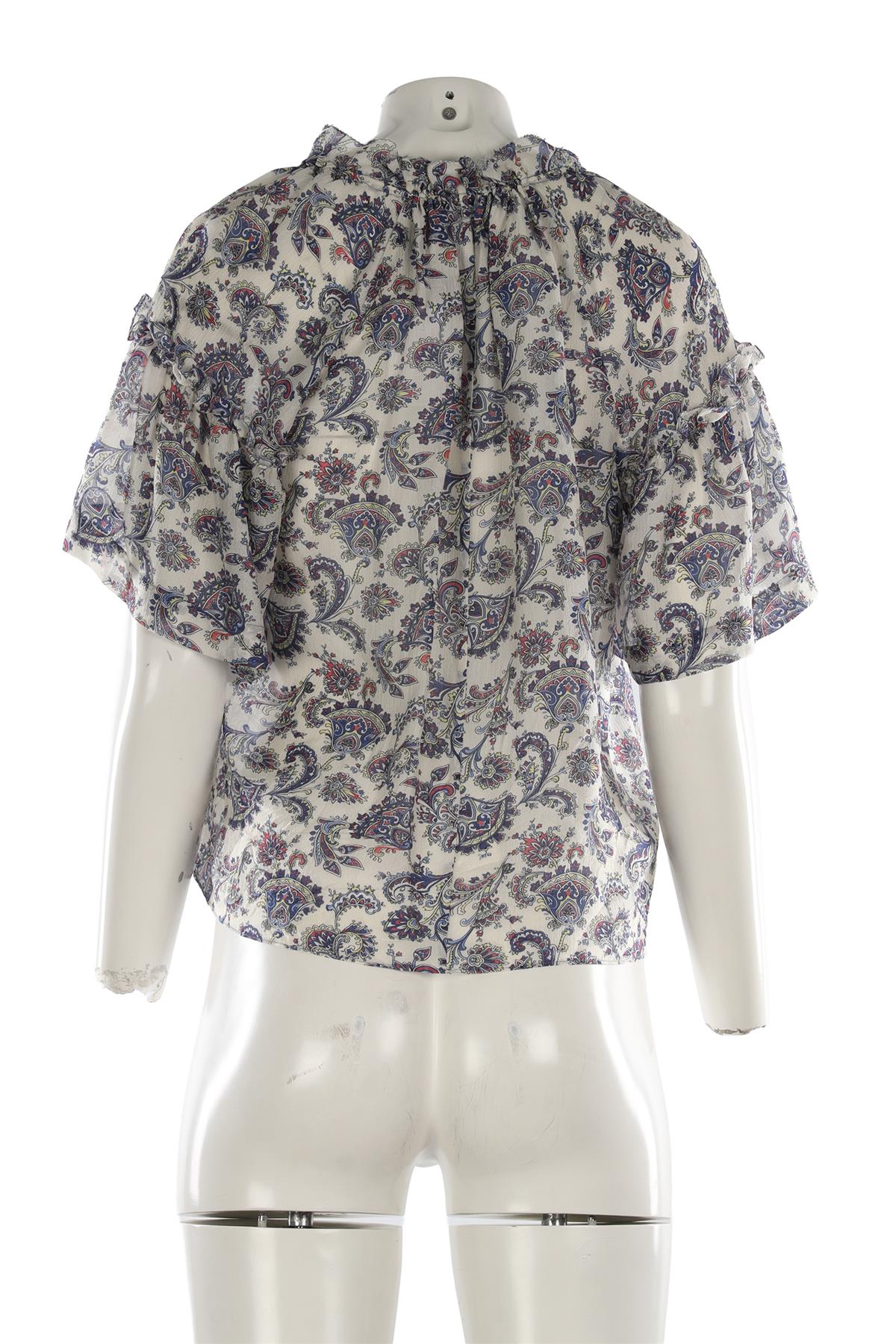 ISABEL MARANT MULTI SILK TOP FR 34 UK 6 US 2