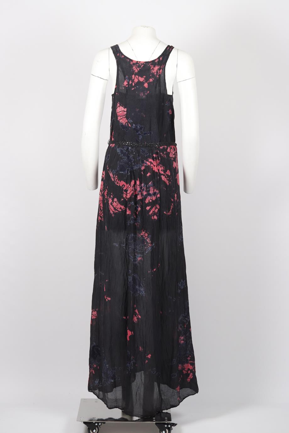 RAQUEL ALLEGRA TIE DYED SILK MAXI DRESS UK 8
