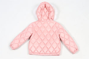 MONCLER PINK KIDS GIRLS PADDED JACKET 2 YEARS