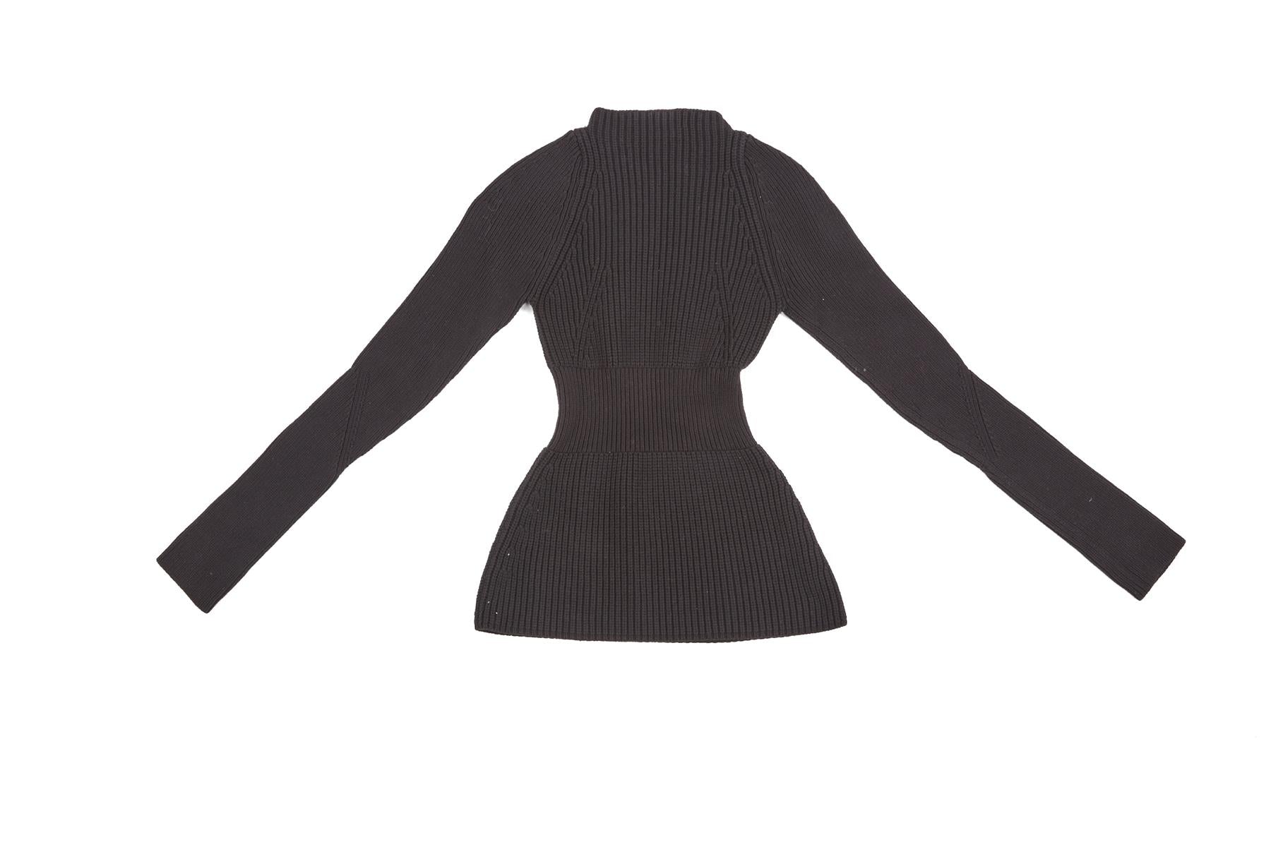 ALEXANDER WANG BLACK COTTON SWEATER UK 6