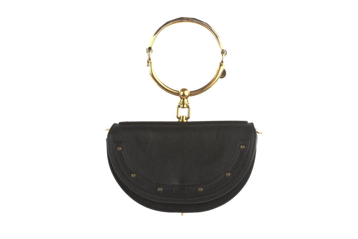 CHLOÉ BLACK NILE SMALL LEATHER TOTE BAG