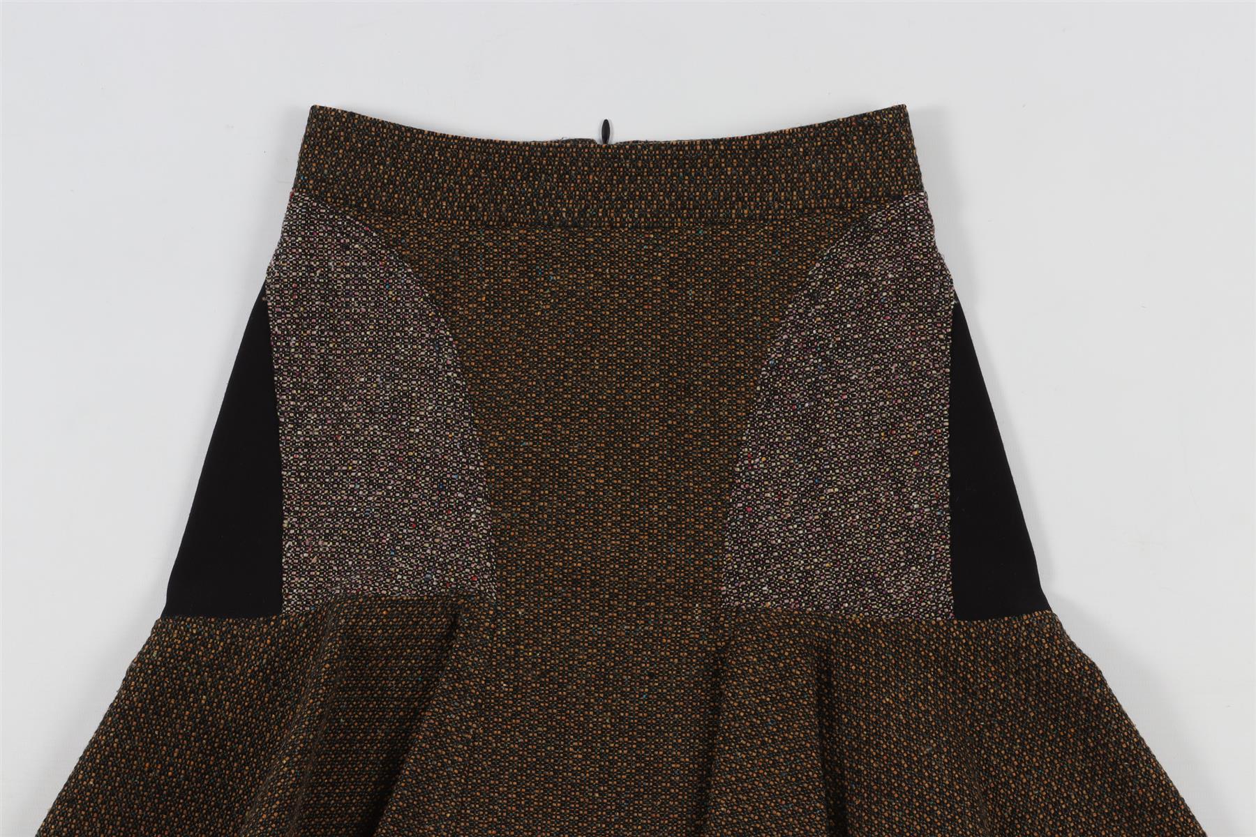 STELLA MCCARTNEY BROWN WOOL MINI SKIRT IT 34 UK 2