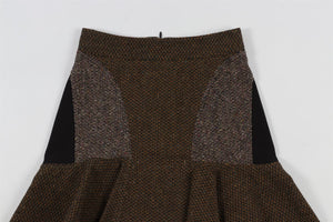 STELLA MCCARTNEY BROWN WOOL MINI SKIRT IT 34 UK 2