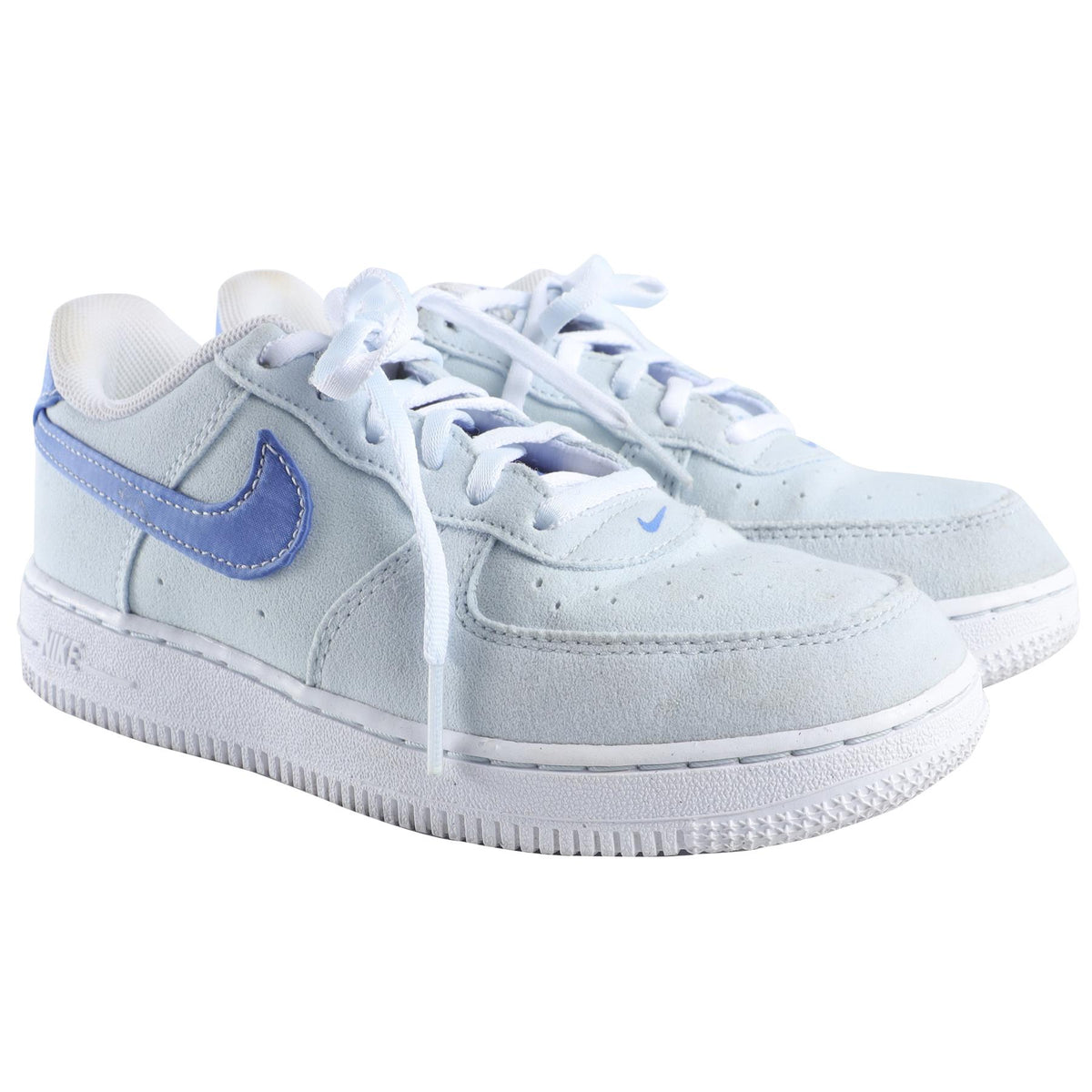 NIKE BLUE KIDS LEATHER SNEAKERS EU 35.5 UK 3 US 3.5