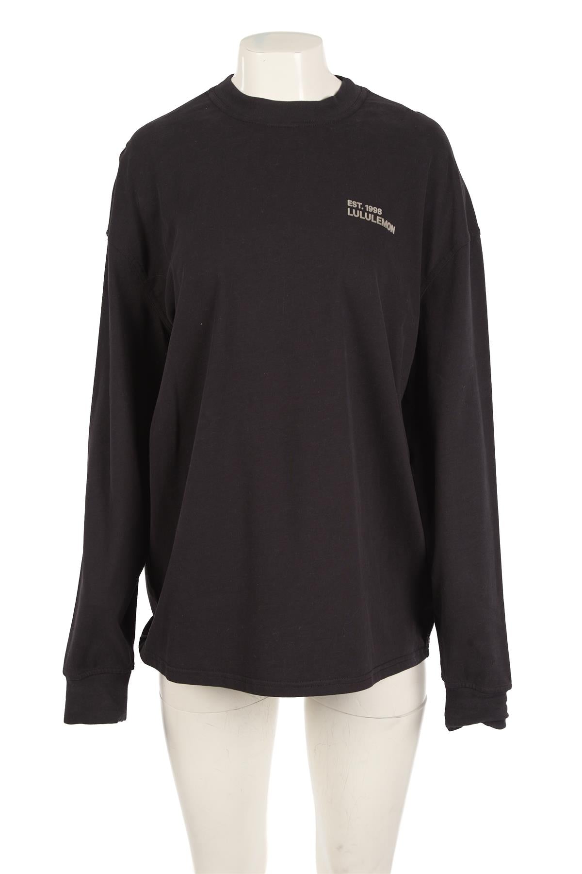 LULULEMON BLACK COTTON TOP MEDIUM