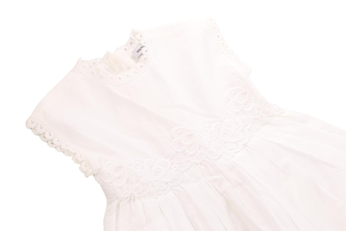 DOLCE & GABBANA WHITE BABY GIRLS DRESS 9-12 MONTHS