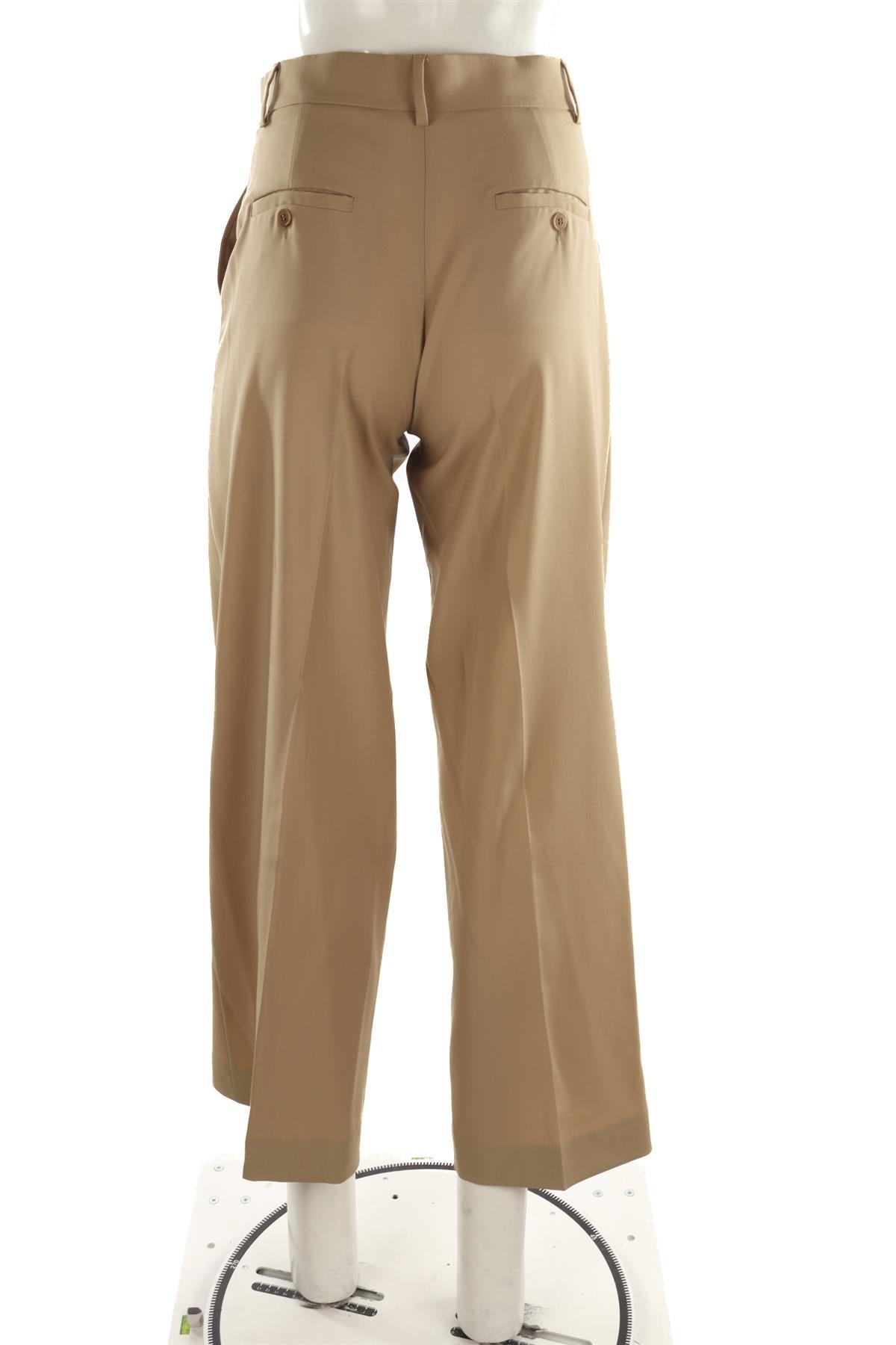 WEEKEND MAX MARA BEIGE WOOL WIDE LEG PANTS IT 38 UK 6