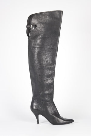 3.1 PHILLIP LIM LEATHER OVER THE KNEE BOOTS EU 40 UK 7 US 10