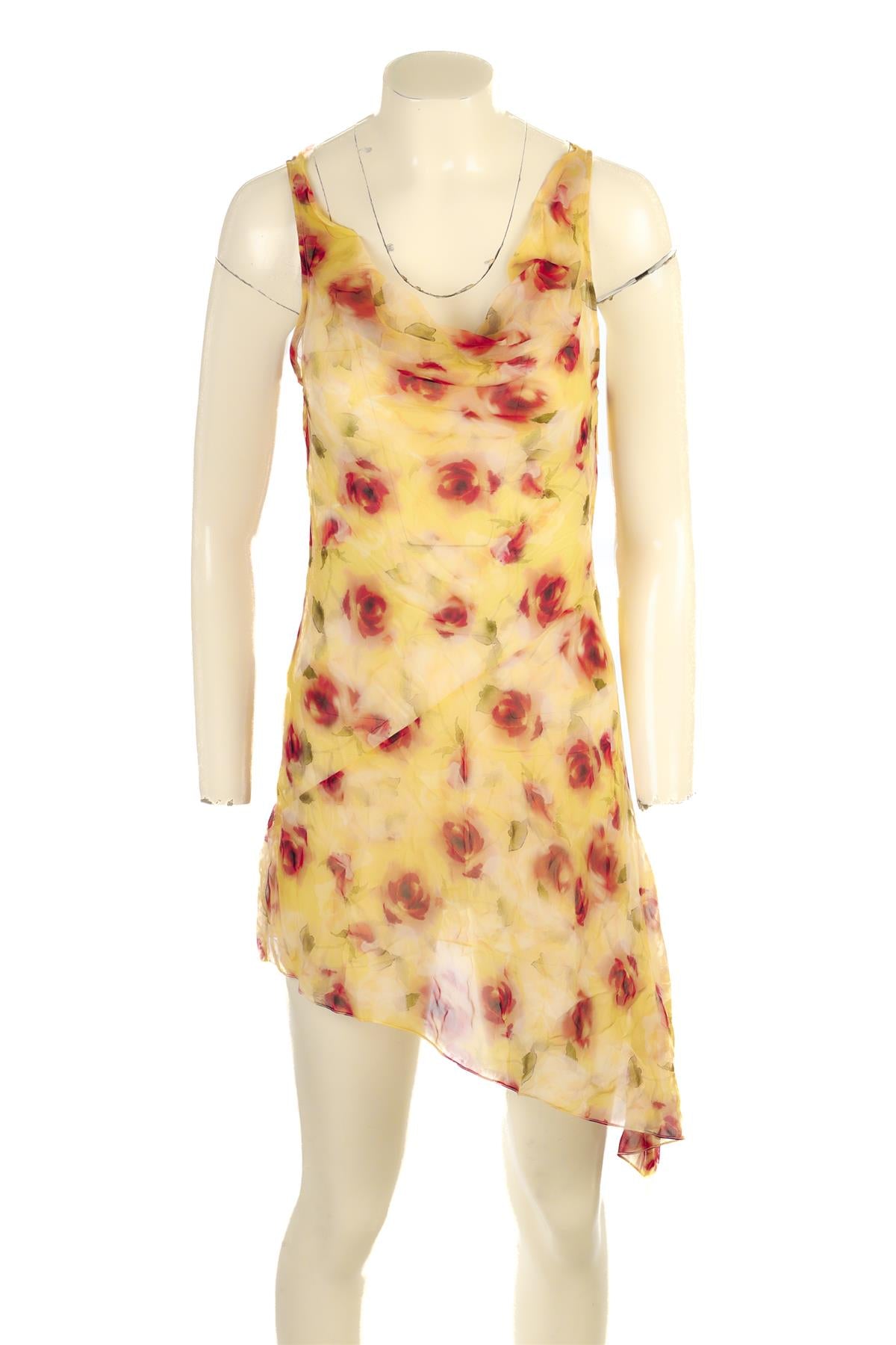 DE LA VALI MULTI SILK MINI DRESS UK 4