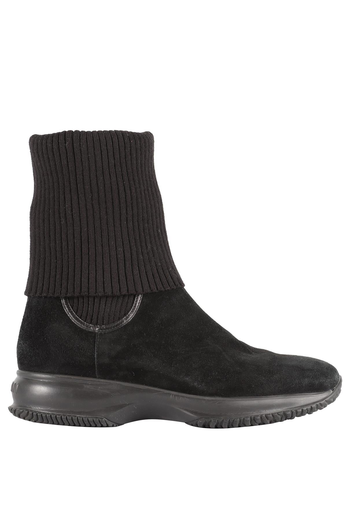 HOGAN BLACK SUEDE ANKLE BOOTS EU 38.5 UK 5.5 US 8.5
