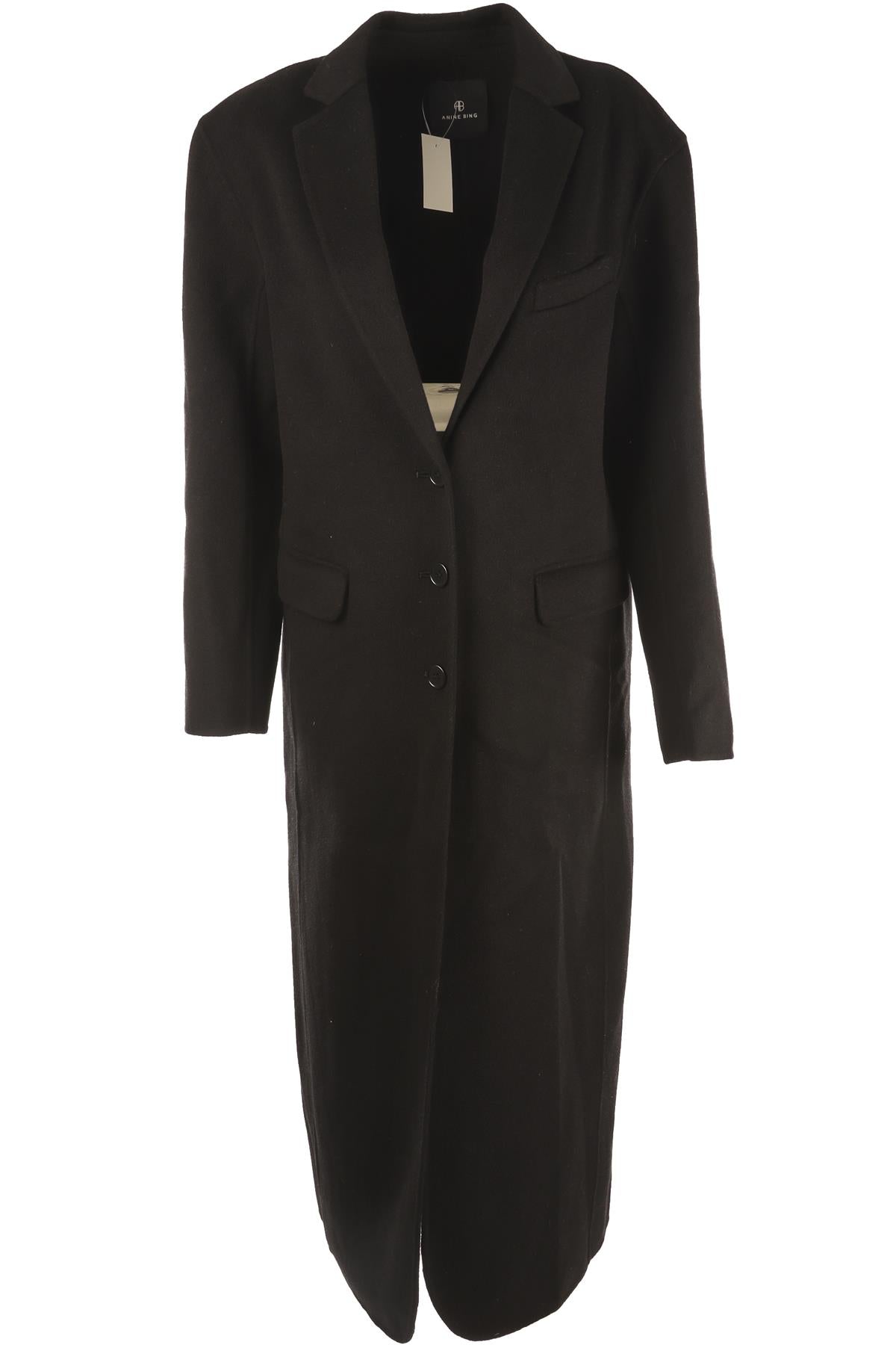 ANINE BING BLACK WOOL COAT SMALL