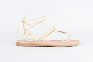 ANCIENT GREEK SANDALS BEIGE LEATHER SANDALS