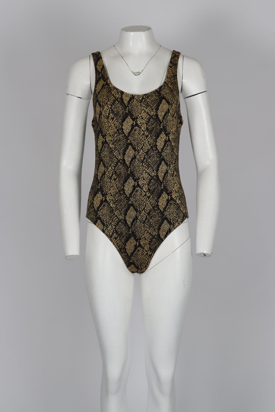 SOLID AND STRIPED SNAKE PRINT SWIMSUIT XLARGE