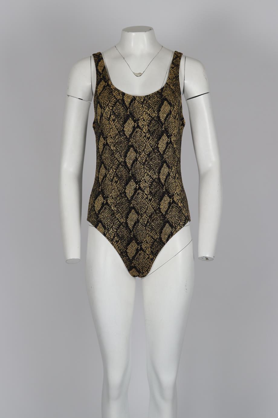 SOLID AND STRIPED SNAKE PRINT SWIMSUIT XLARGE