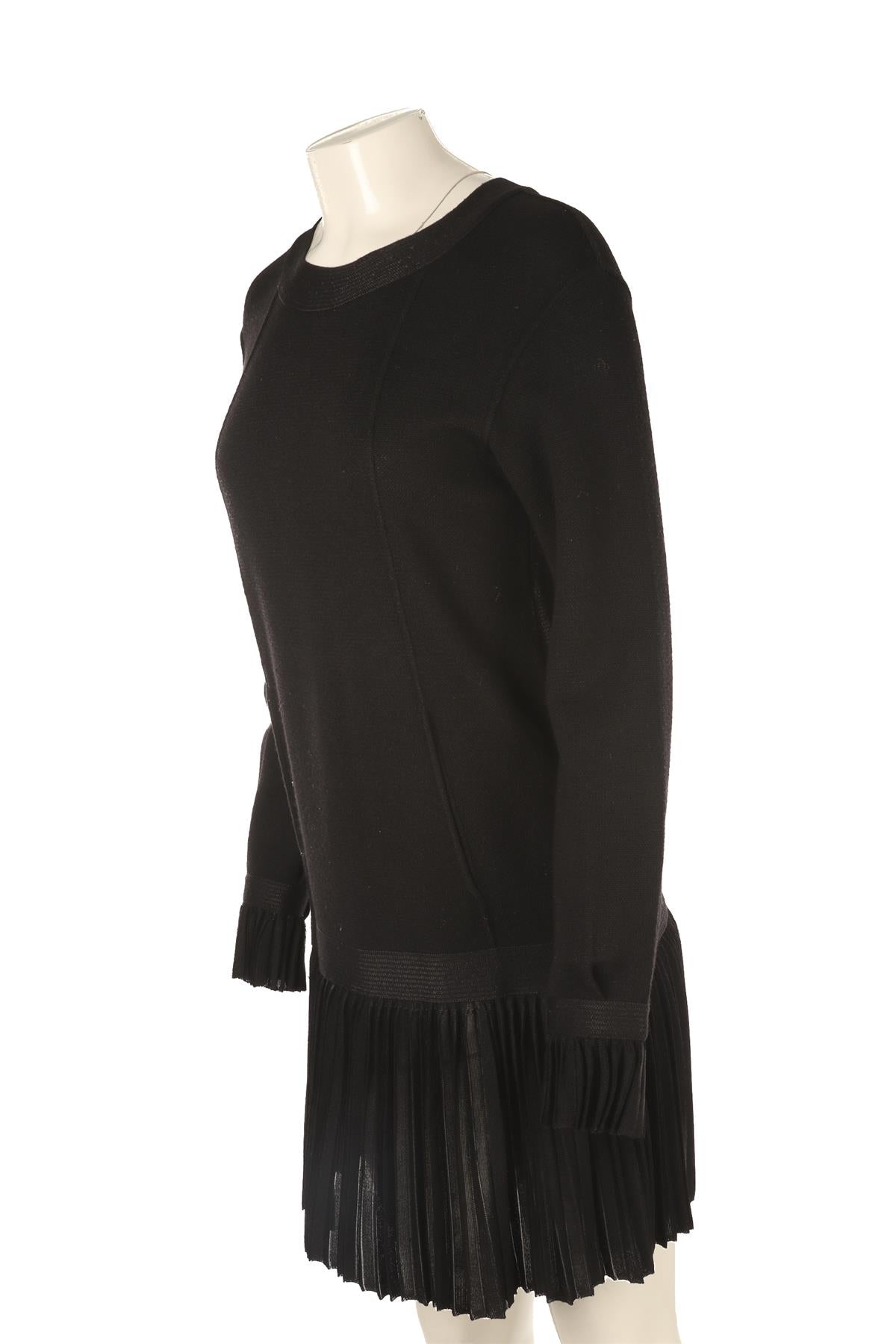 CHANEL BLACK 2012 KNIT MIDI DRESS FR 38 UK 10