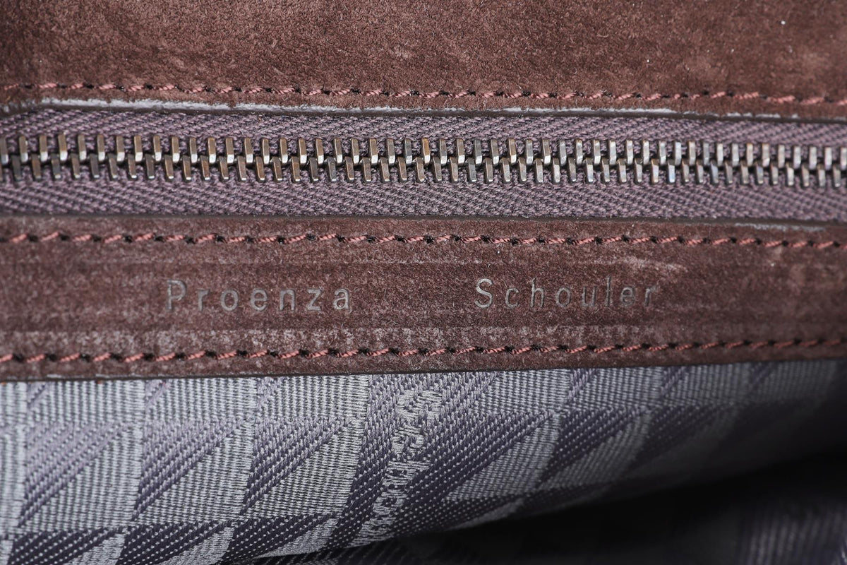 PROENZA SCHOULER BROWN PS1 SMALL SUEDE SHOULDER BAG