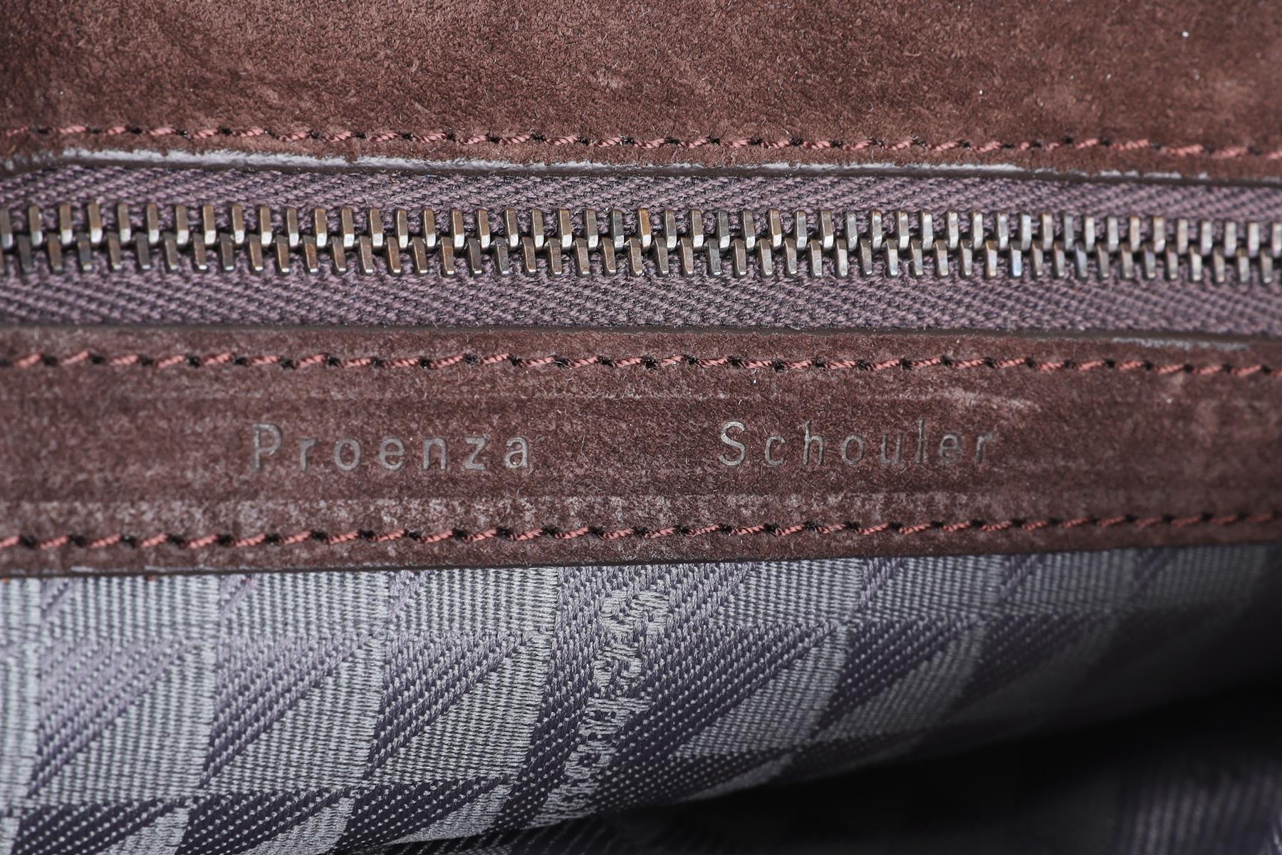 PROENZA SCHOULER BROWN PS1 SMALL SUEDE SHOULDER BAG