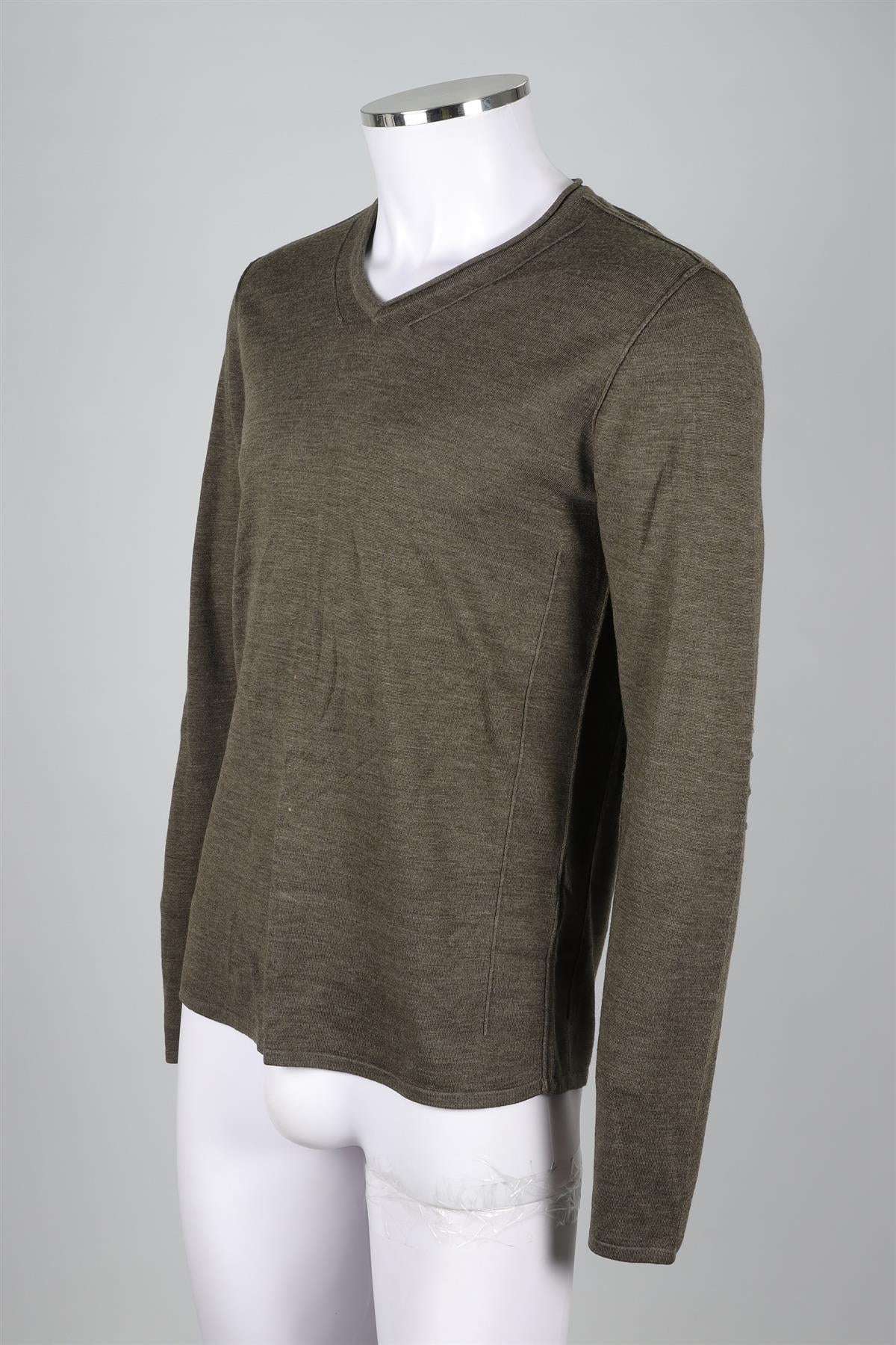 JOHN VARVATOS GREEN MEN'S WOOL SWEATER MEDIUM