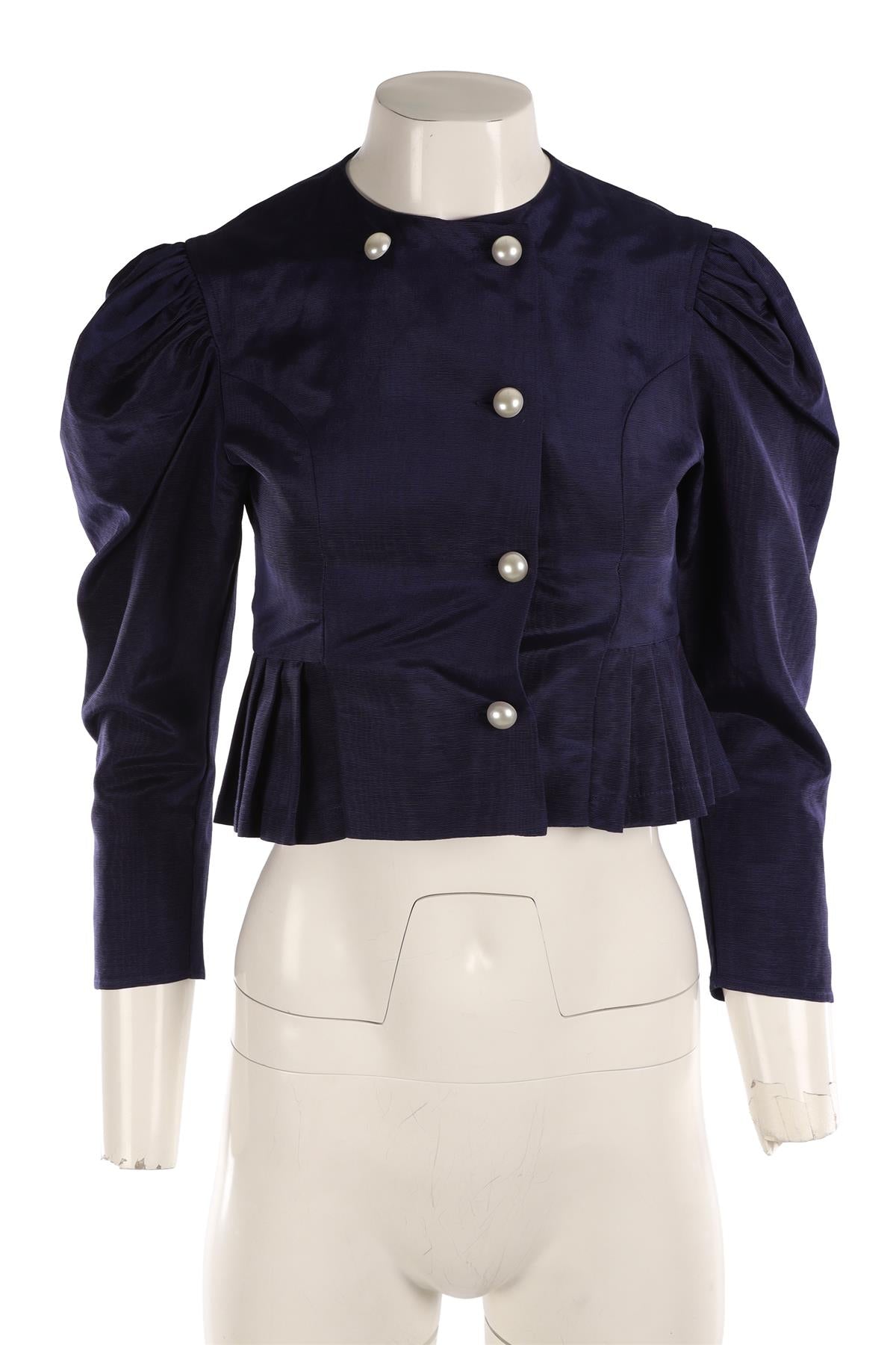 BATSHEVA NAVY COTTON TOP US 0 UK 4