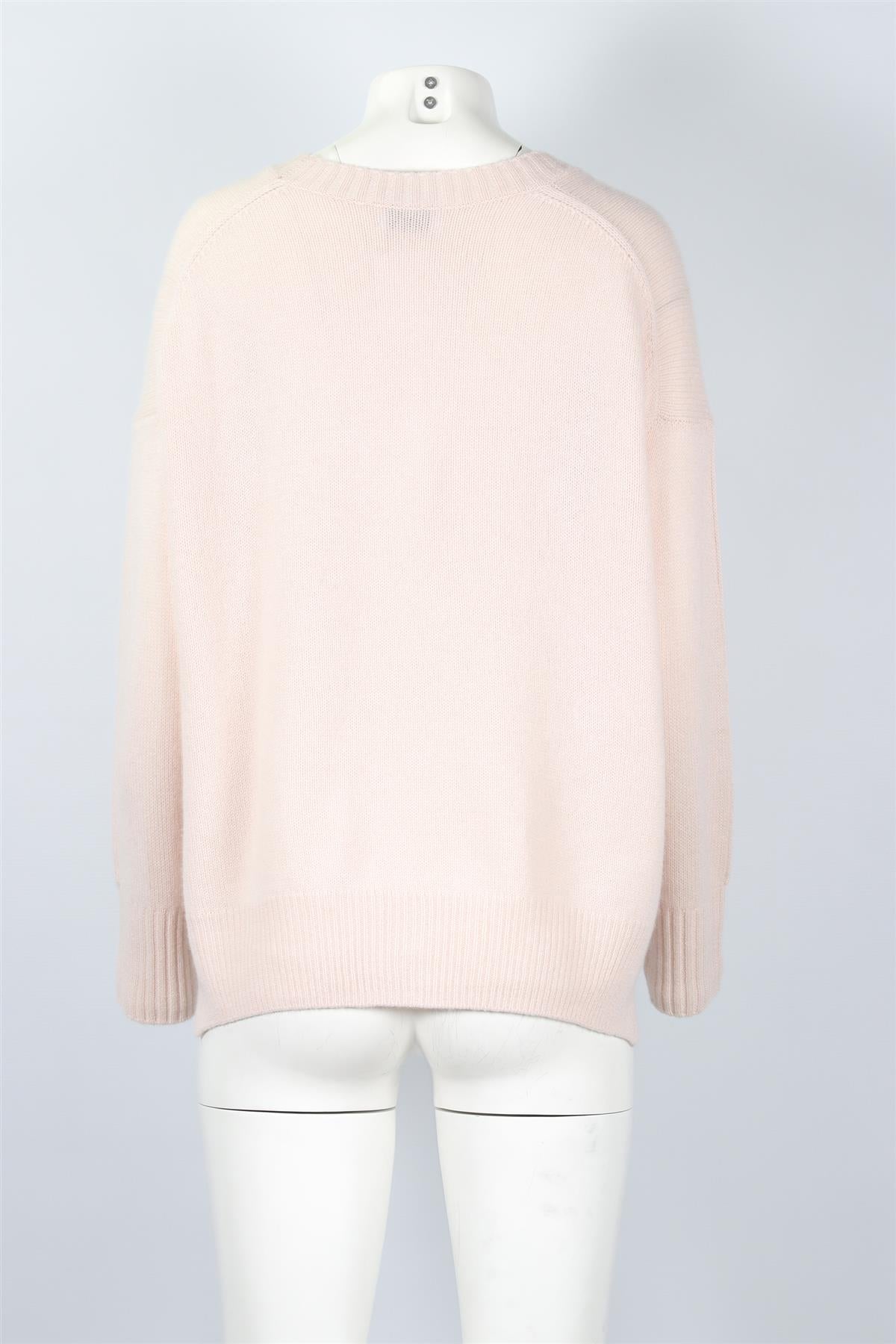 ALLUDE PINK CASHMERE SWEATER LARGE