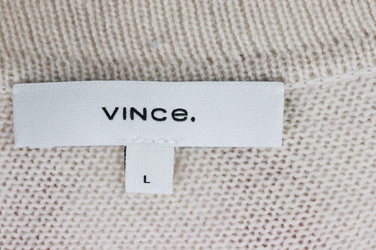 VINCE WOOL AND CASHMERE BLEND DRESS LARGE