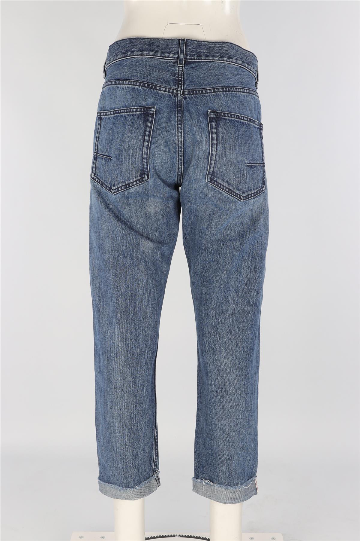CHRISTIAN DIOR BLUE HIGH RISE STRAIGHT LEG JEANS FR 40 UK 12