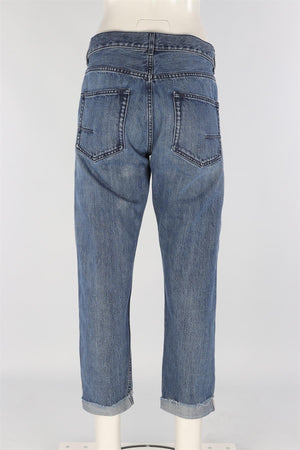 CHRISTIAN DIOR BLUE HIGH RISE STRAIGHT LEG JEANS FR 40 UK 12