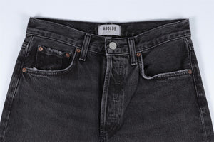 AGOLDE BLACK HIGH RISE WIDE LEG JEANS W24 UK 6